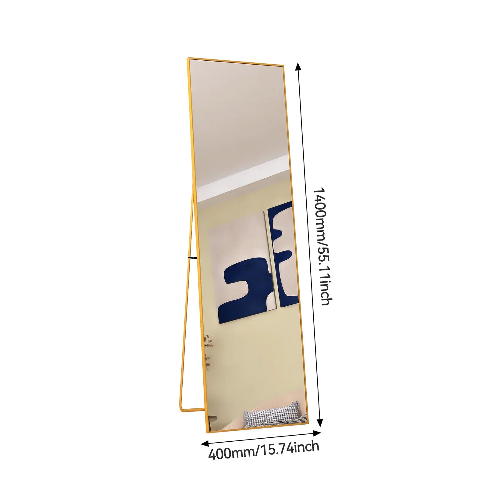 Full-Length Mirror with Curved Stand