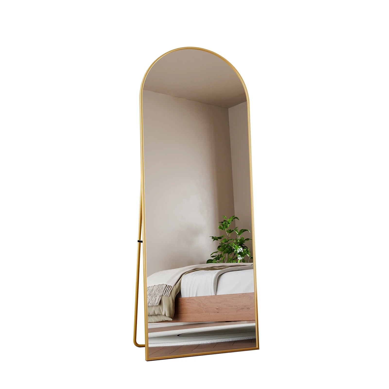 Full-Length Mirror with Curved Stand