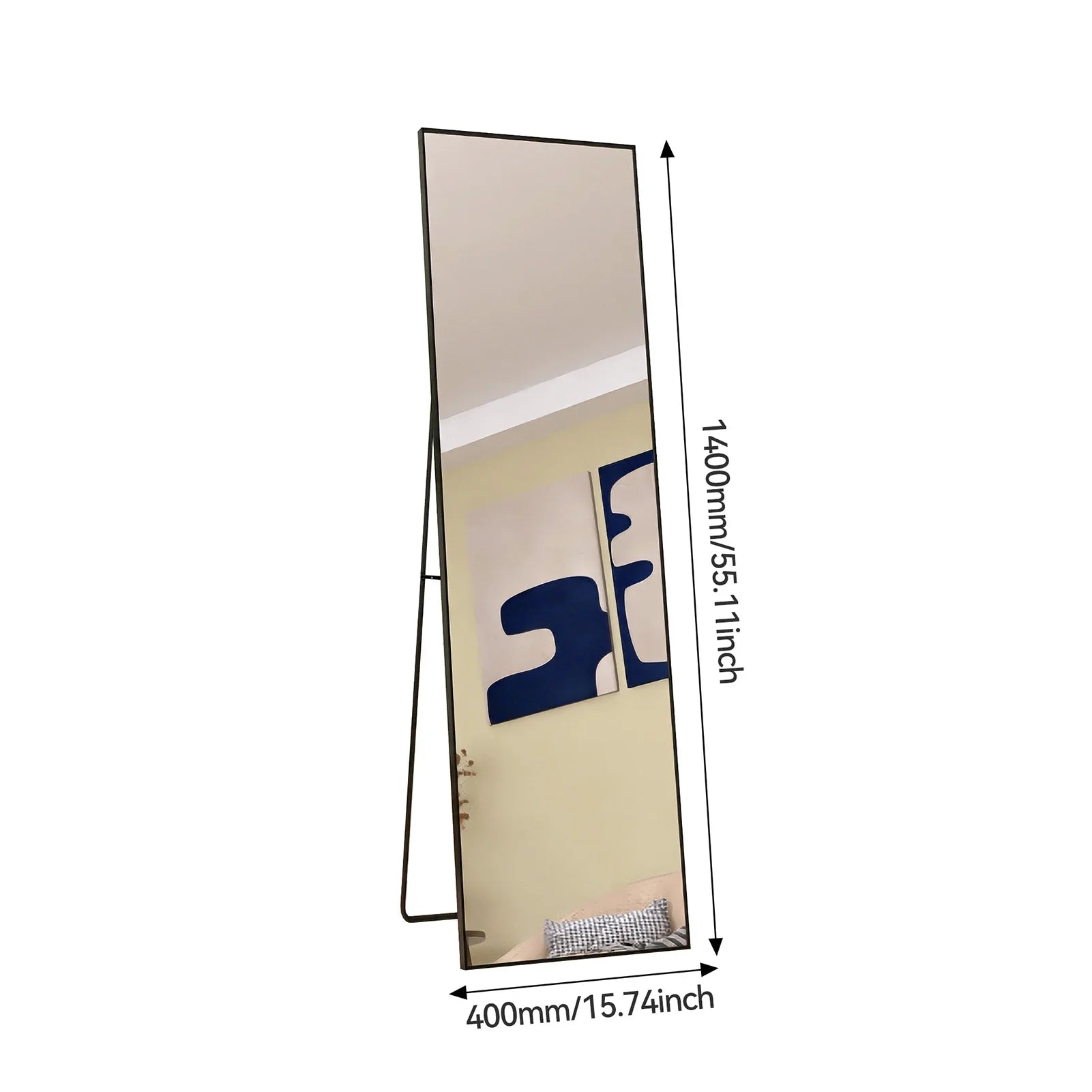 Full-Length Mirror with Curved Stand