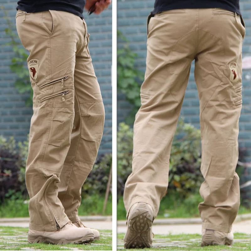 Men’s Cargo Pants – Tactical Outdoor Multi-Pocket Trousers