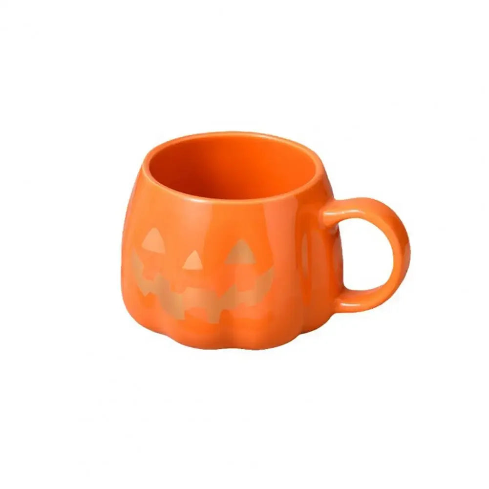 Festive Pumpkin Ceramic Mug – Cute Pumpkin Face Coffee Cup 400ml