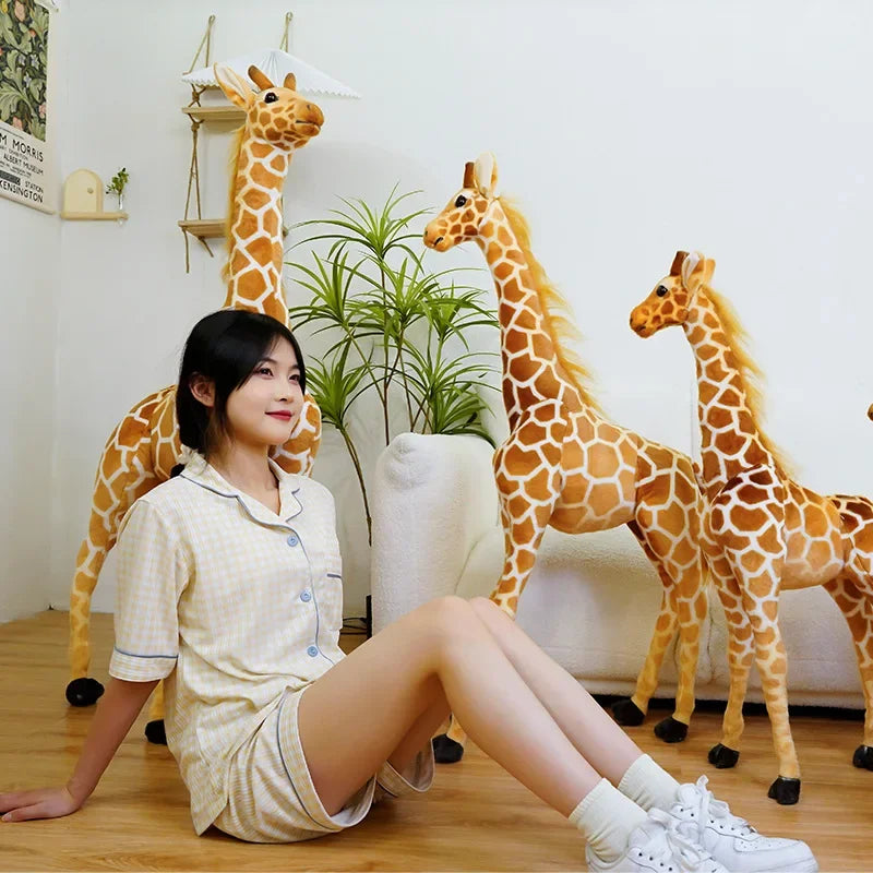 Giant Lifelike Giraffe Plush – Soft Stuffed Animal Toy & Baby Room Decor