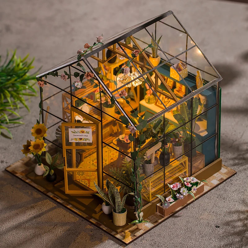 Mini Dollhouse Kit DIY Flower House