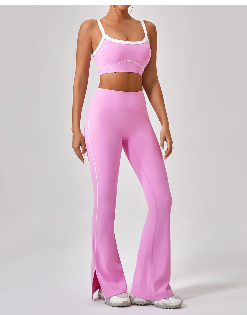 Women’s 2 Piece Workout Running Sets – Y2K Cropped Tank Top & Pants