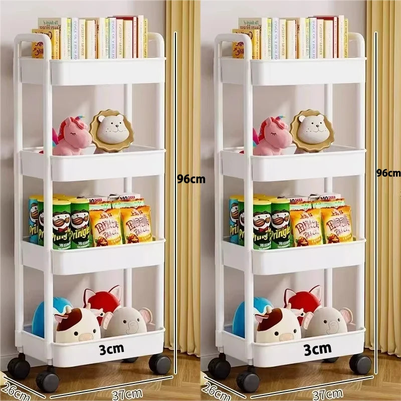 Multi-Layer Rolling Storage Cart with Wheels