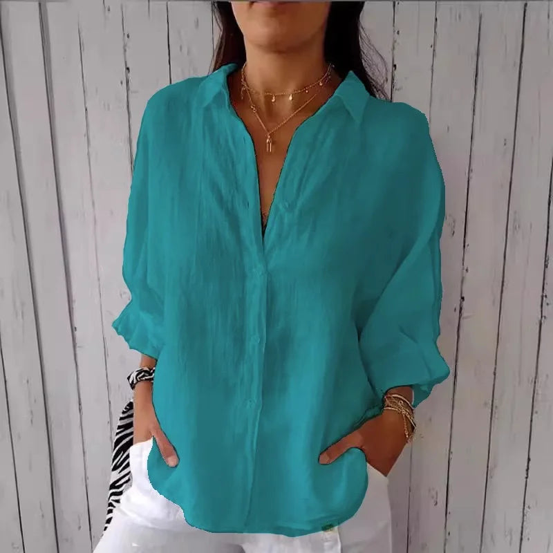 Summer Cotton Linen T-Shirt for Women – Casual Loose Fit Streetwear Top