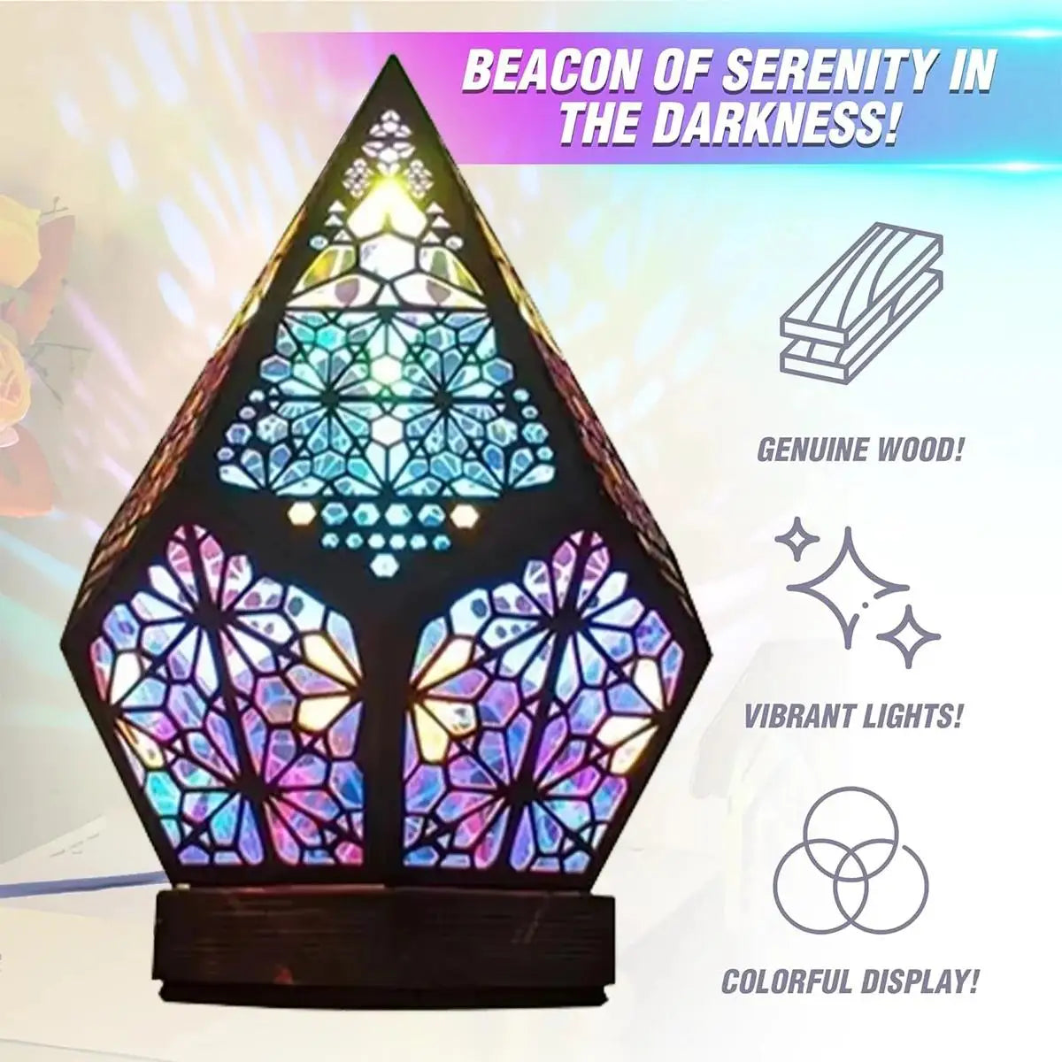 Bohemian USB LED Projection Table Lamp