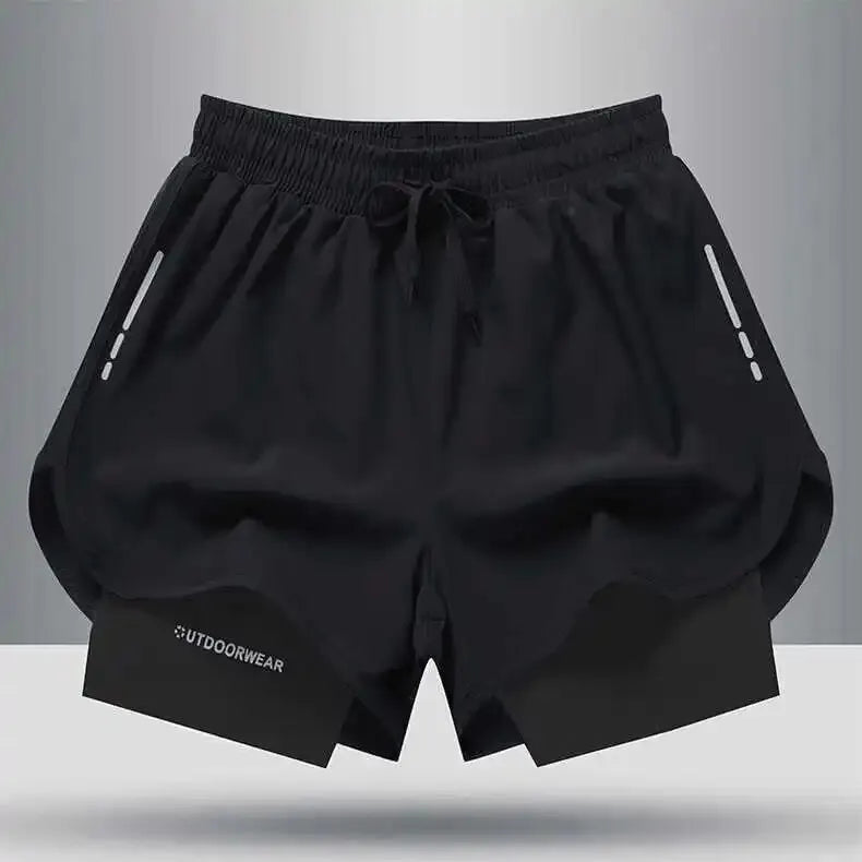 Men’s Aloe Pants Two-Layer Swim Trunks – Stylish, Quick-Drying & Comfortable