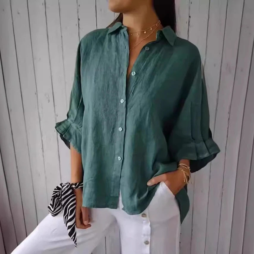 Summer Cotton Linen T-Shirt for Women – Casual Loose Fit Streetwear Top