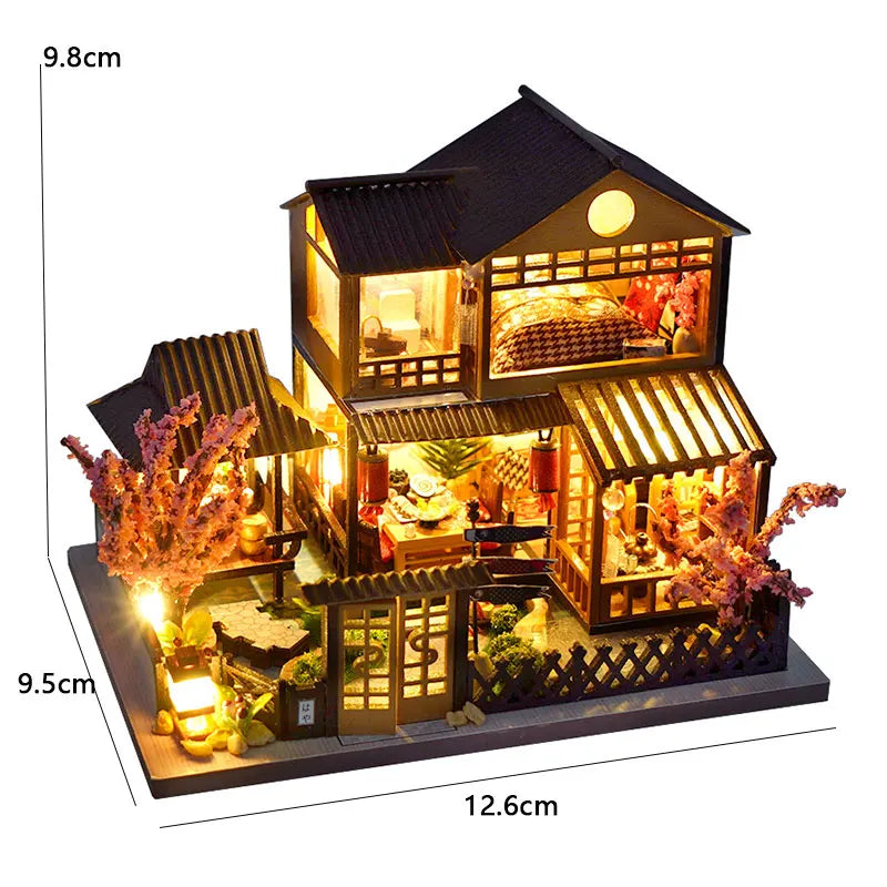 DIY Wooden Seaside Villa Miniature Kit with Furniture