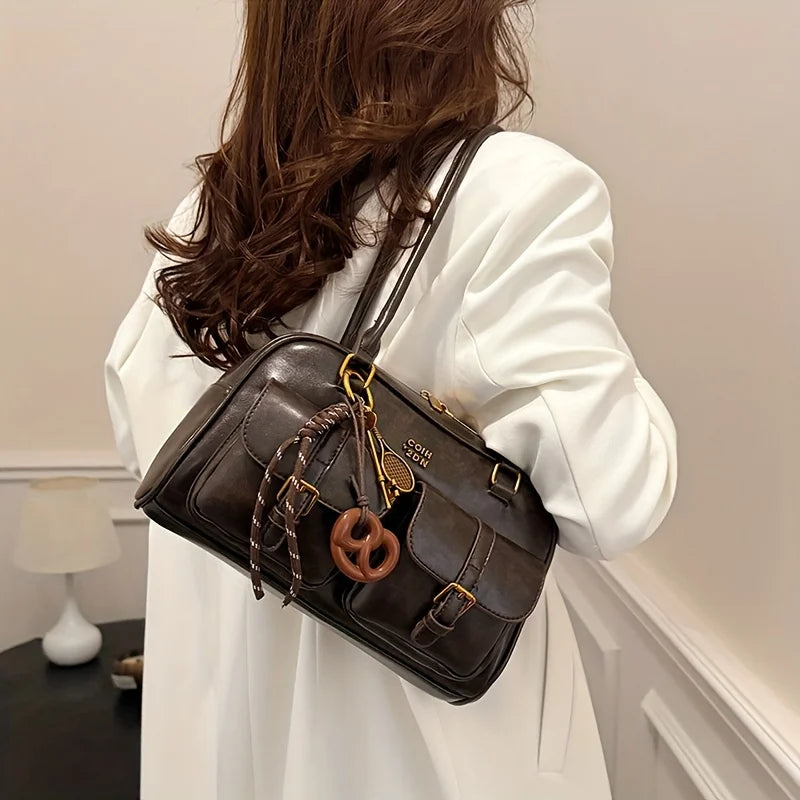 Women’s Retro PU Leather Shoulder Bag