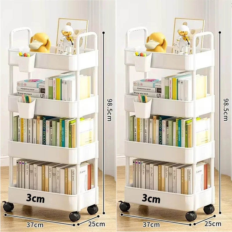 Multi-Layer Rolling Storage Cart with Wheels