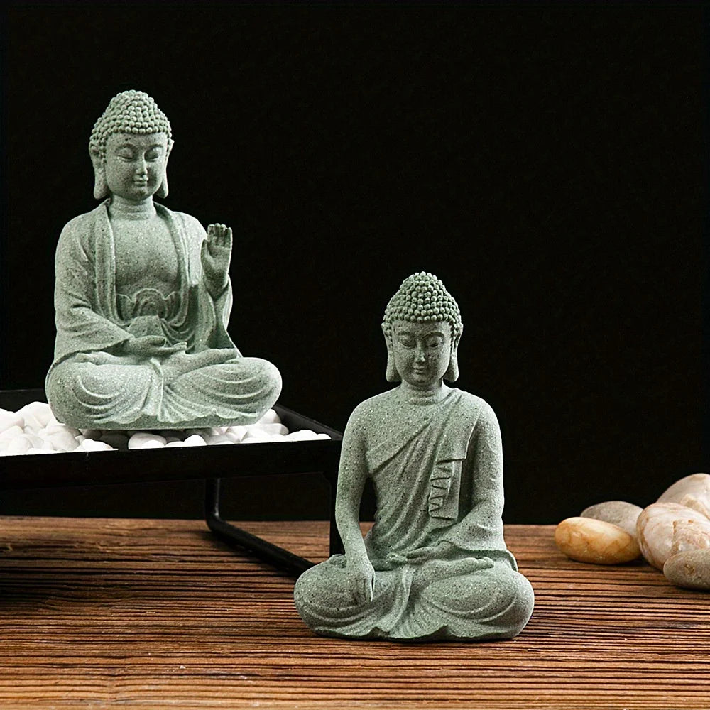 Tranquil Buddha Mini Statue – Zen Garden, Aquarium & Home Decor