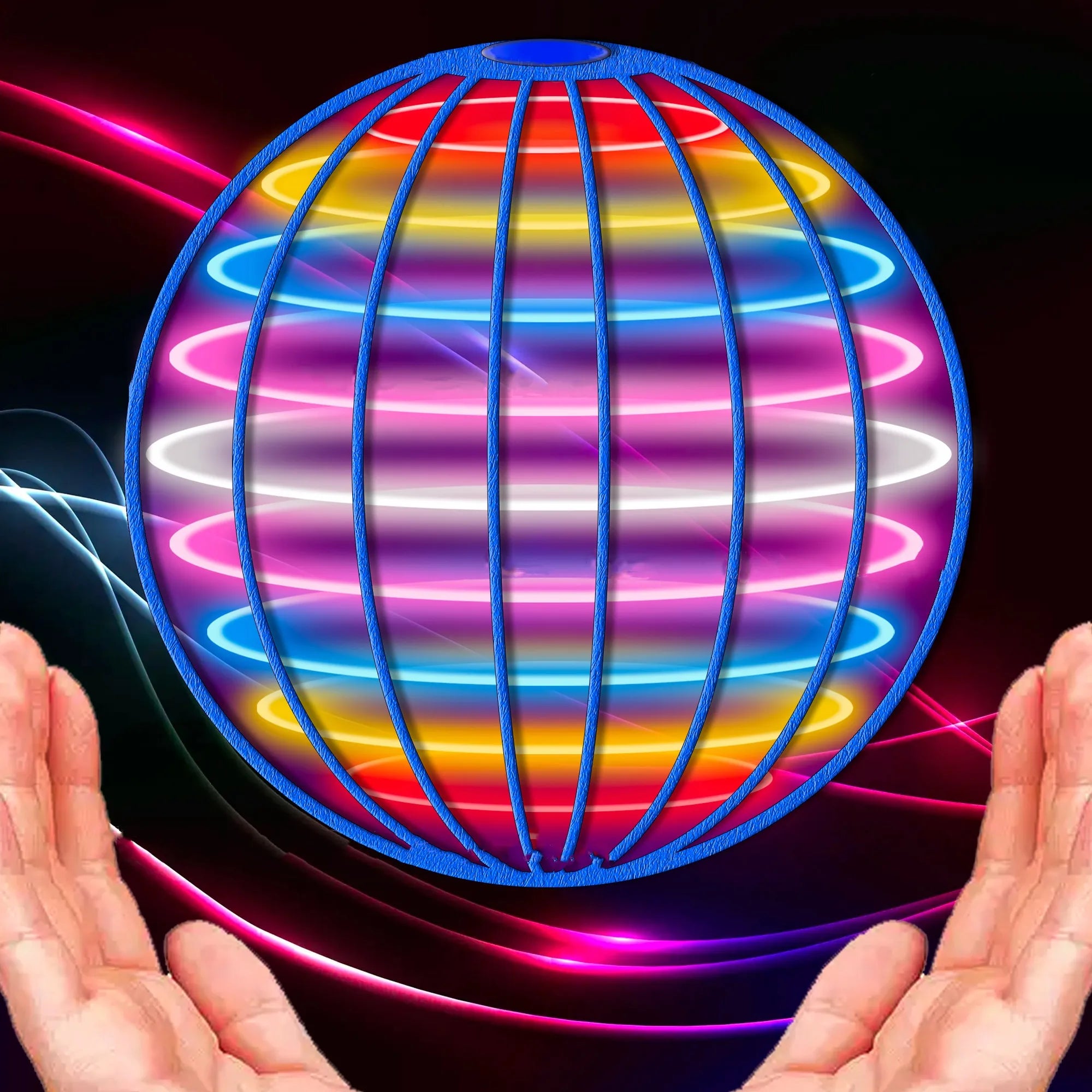 Flying Orb Boomerang Drone Spinner with LED Lights – Magic Hover Ball Toy for Kids & Family Fun