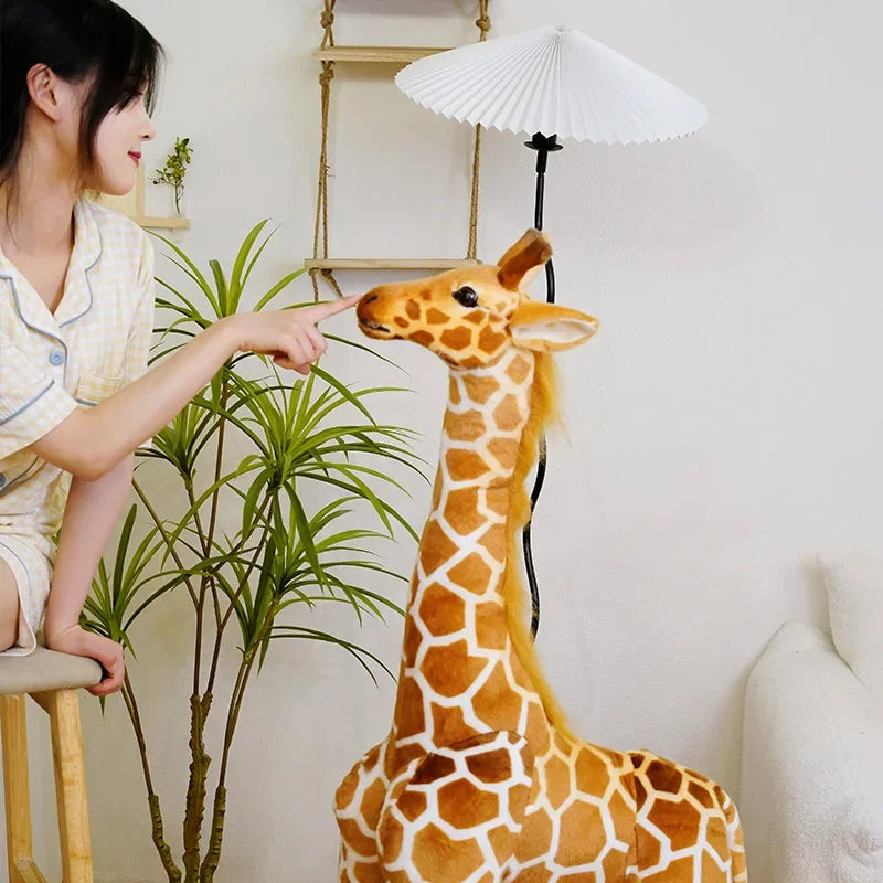 Giant Lifelike Giraffe Plush – Soft Stuffed Animal Toy & Baby Room Decor