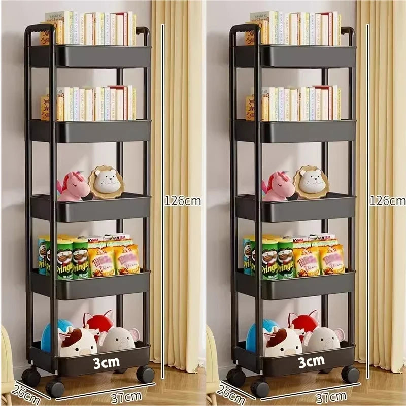 Multi-Layer Rolling Storage Cart with Wheels