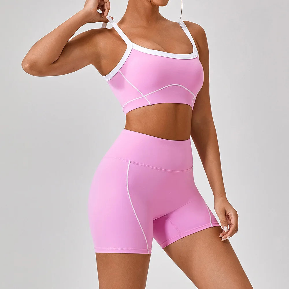 Women’s 2 Piece Workout Running Sets – Y2K Cropped Tank Top & Pants