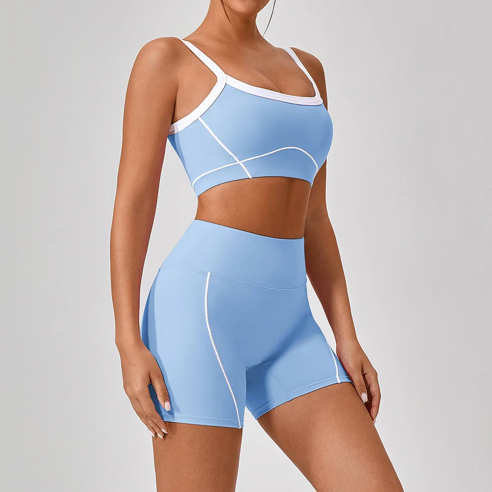 Women’s 2 Piece Workout Running Sets – Y2K Cropped Tank Top & Pants