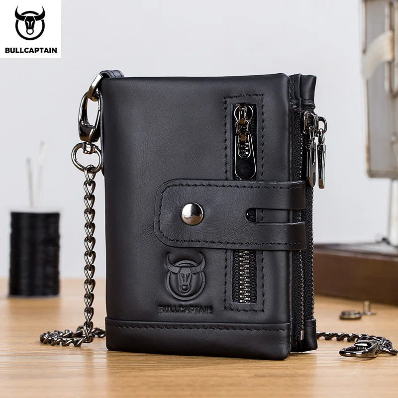 BULLCAPTAIN Genuine Leather Men's Wallet