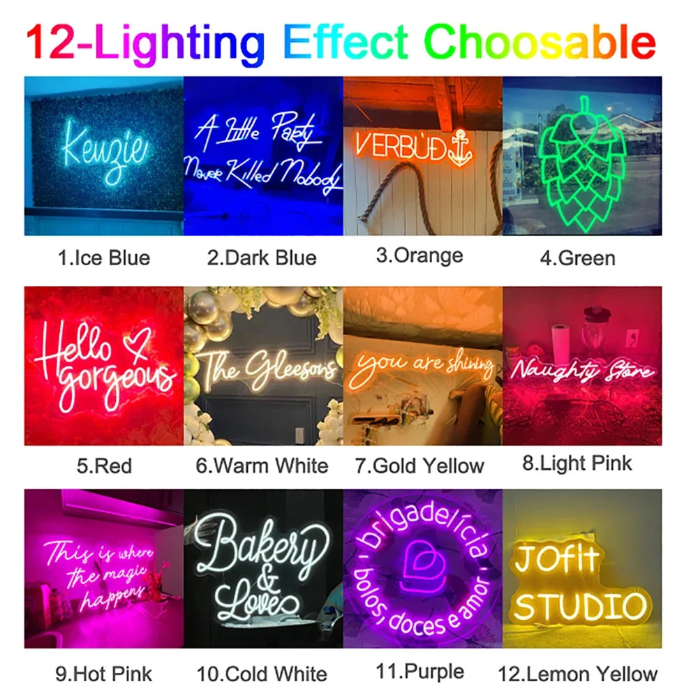 GlowUp Custom Neon Name Sign