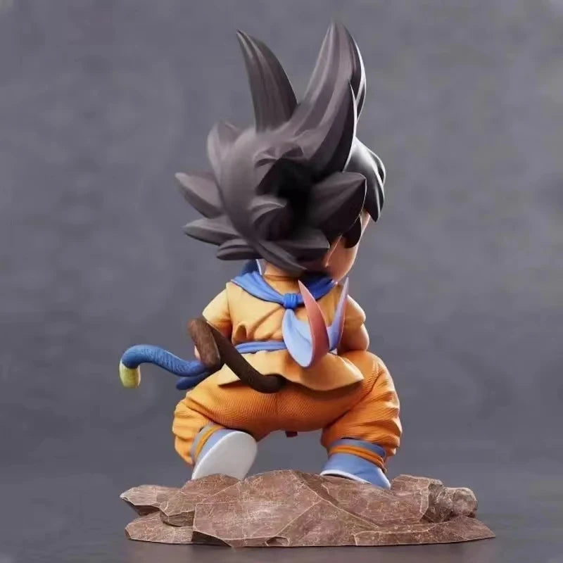 Dragon Ball Little Goku PVC Figure – Childhood Hugging Puer Ya Mu Tea Follower Collectible Model Statue