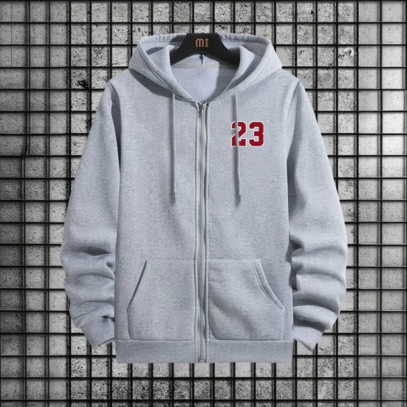 Men’s Number 23 Print Hoodie and Sweatpants Tracksuit Set