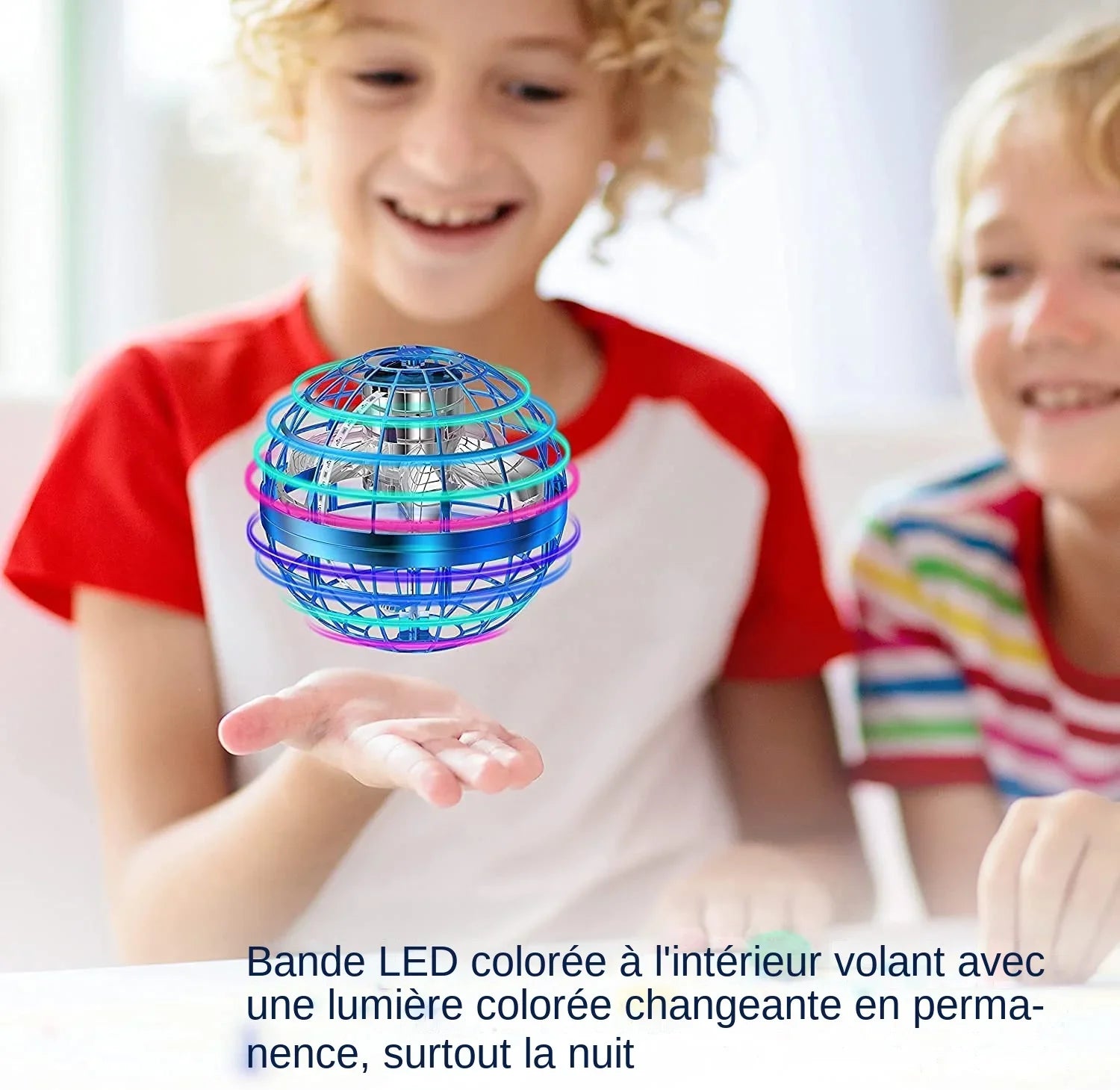 Flying Orb Boomerang Drone Spinner with LED Lights – Magic Hover Ball Toy for Kids & Family Fun