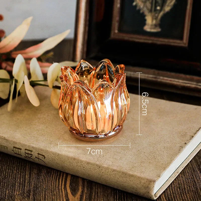 Tulip Glass Candlestick