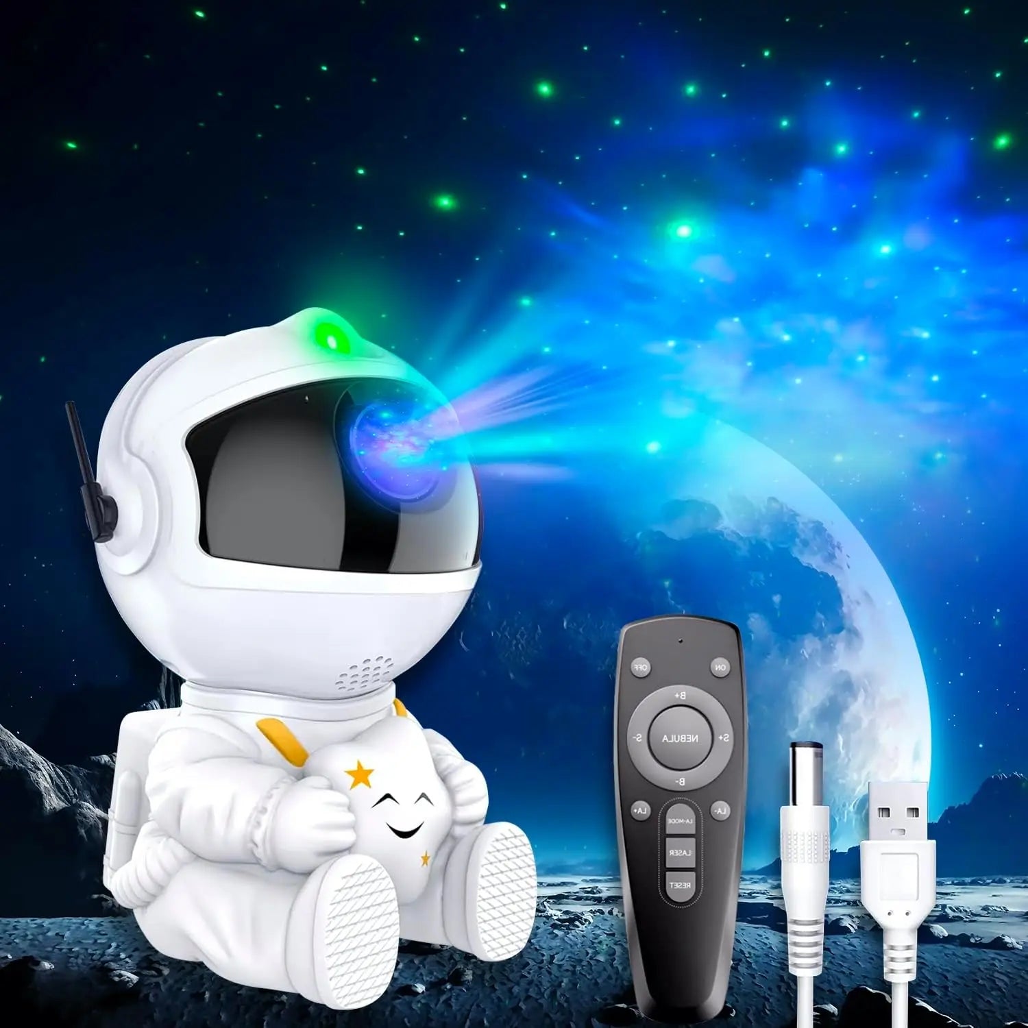 Galaxy Star Projector Night Light – Astronaut LED Lamp