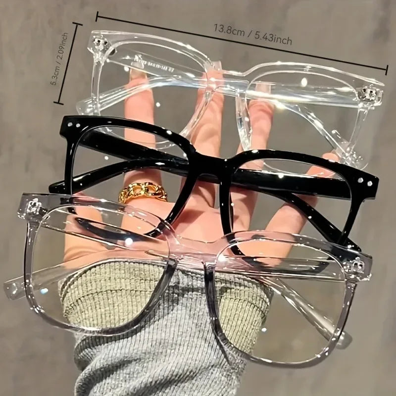 3pcs Unisex Square Frame Blue Light Blocking Glasses
