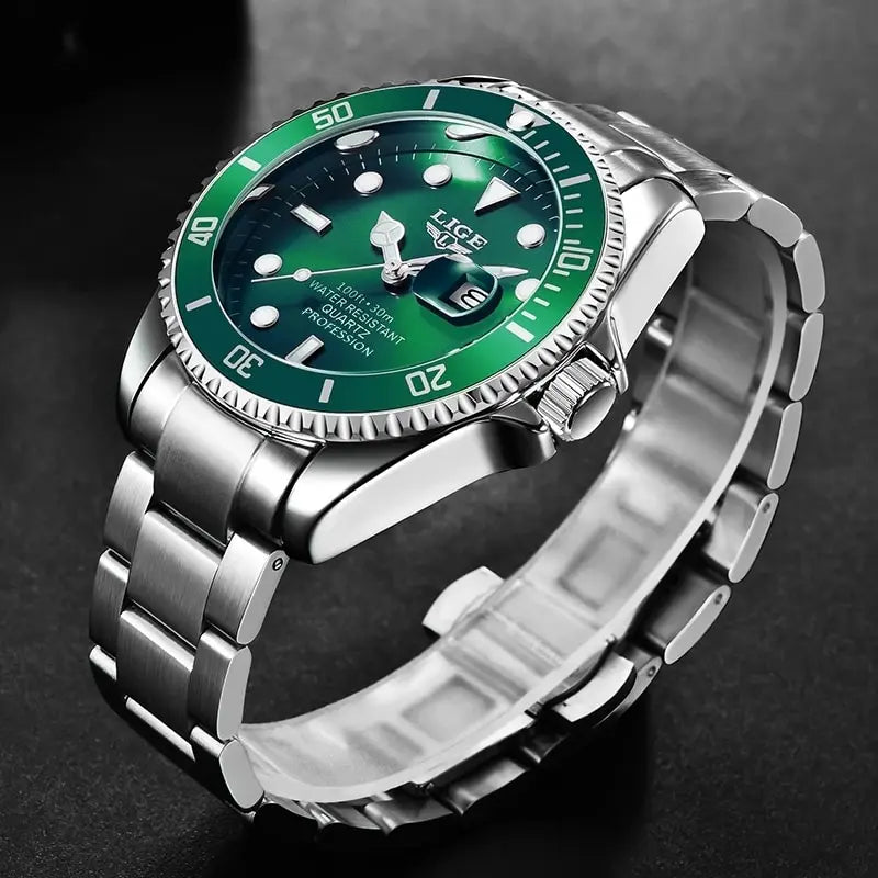 LIGE Luxury Diver Watch for Men