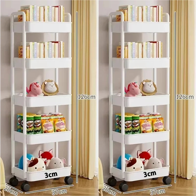 Multi-Layer Rolling Storage Cart with Wheels