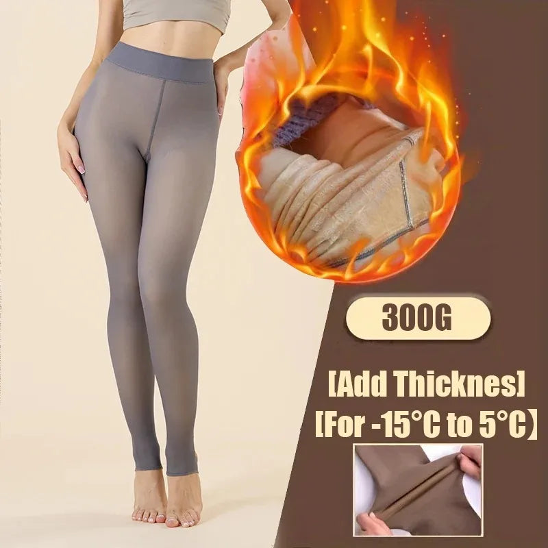 300g Warm Fleece-Lined Tights for Women