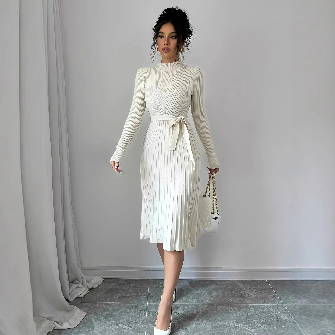 2025 Autumn & Winter Elegant Long Dress – Vintage Feminino Style