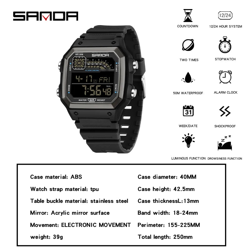 SANDA Men’s Casual Sports Watch