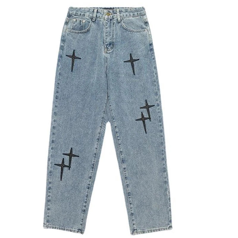 Men’s Vintage Loose Fit Cargo Denim Jeans
