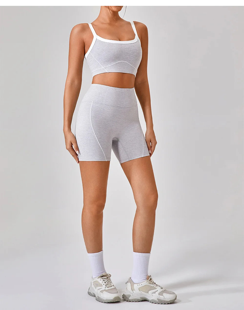 Women’s 2 Piece Workout Running Sets – Y2K Cropped Tank Top & Pants