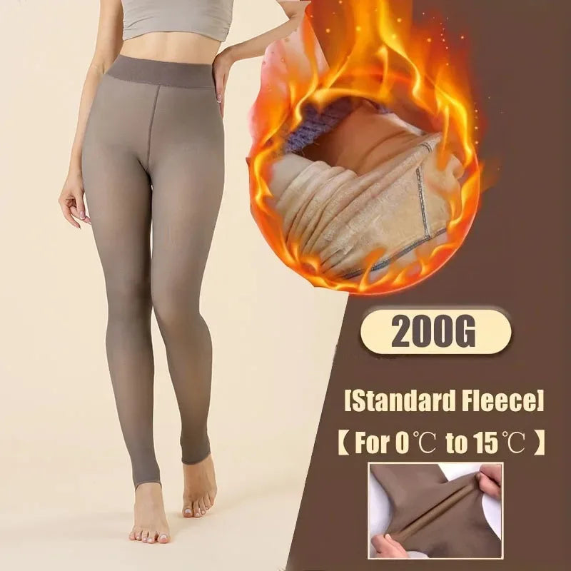 300g Warm Fleece-Lined Tights for Women