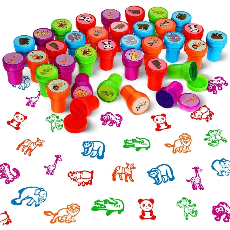 10pcs Assorted Kids Self-Inking Stamps – Fun Smiley Face Stamps for Scrapbooking, DIY Crafts, and Photo Album Decoration