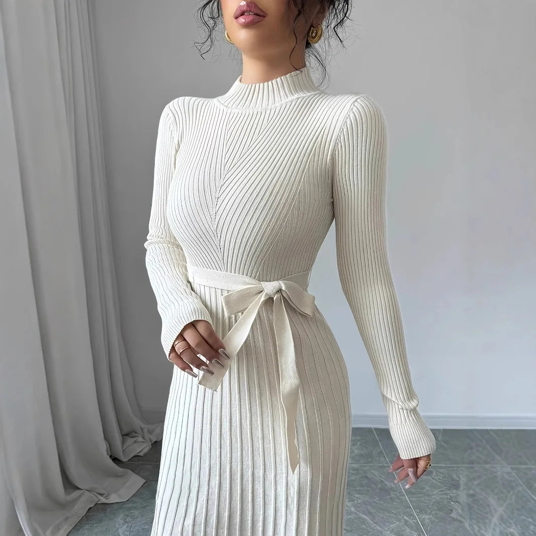 2025 Autumn & Winter Elegant Long Dress – Vintage Feminino Style