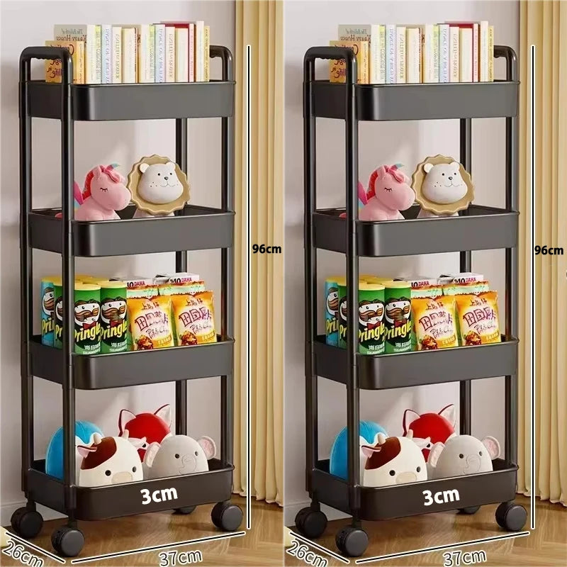 Multi-Layer Rolling Storage Cart with Wheels