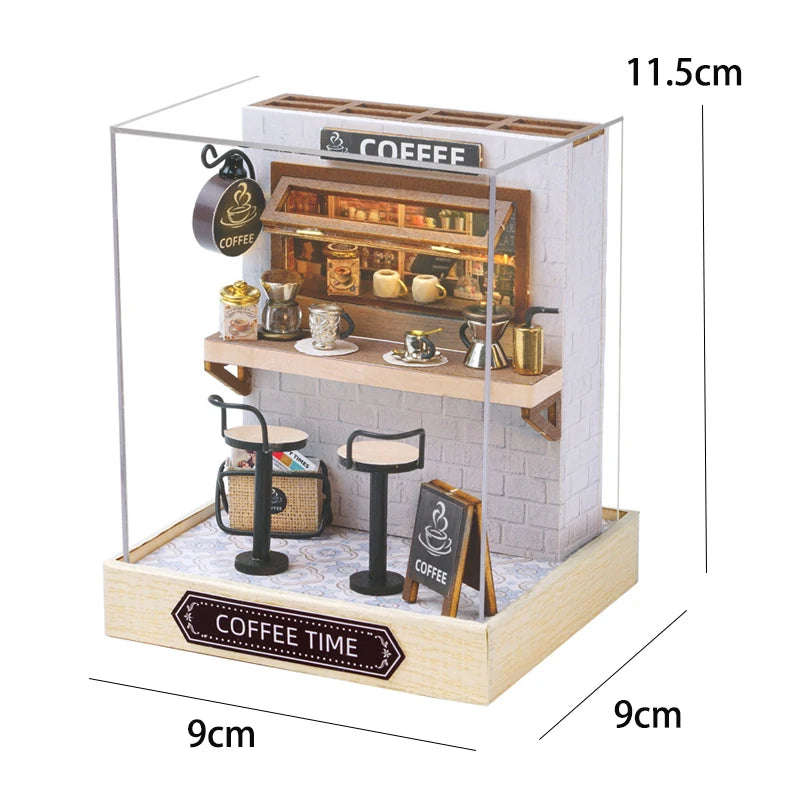 DIY Wooden Seaside Villa Miniature Kit with Furniture