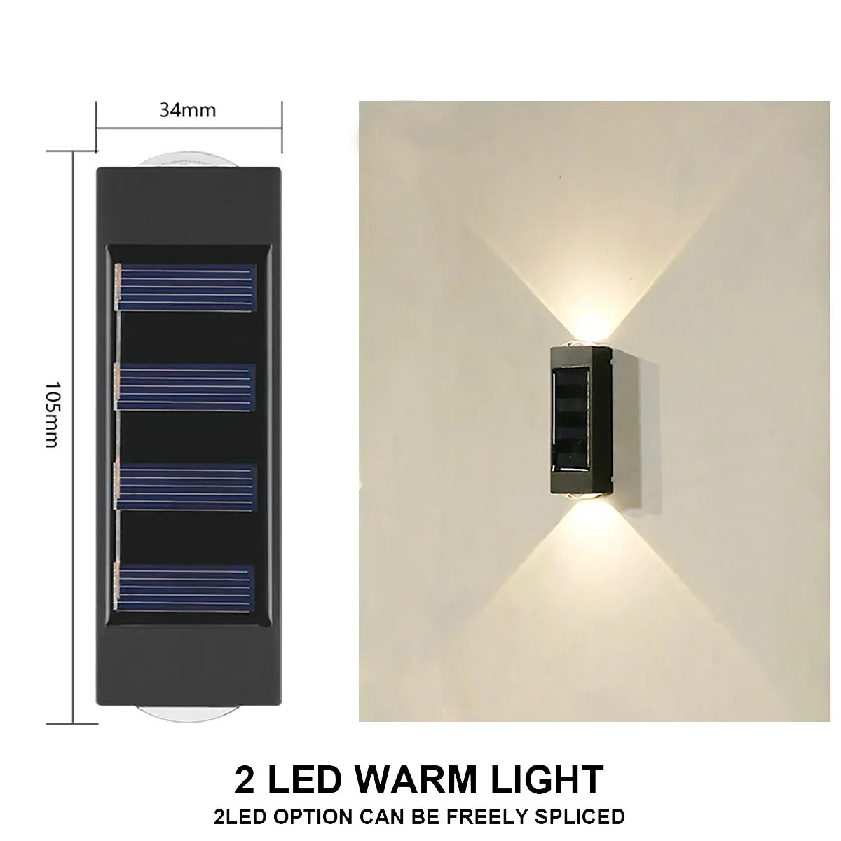 Solar Wall Lamp Outdoor Waterproof LED Light