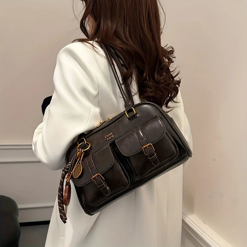 Women’s Retro PU Leather Shoulder Bag