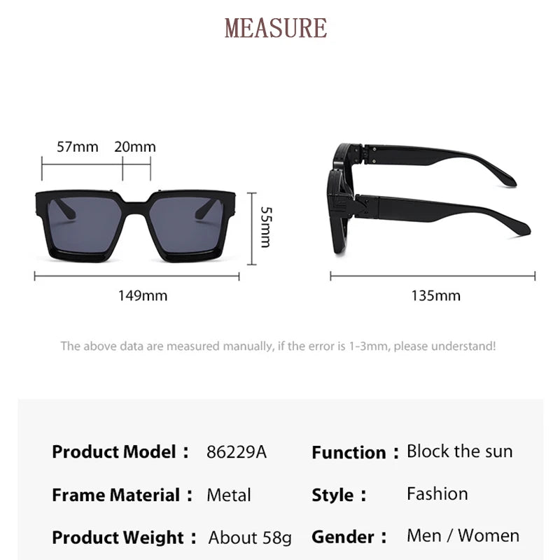 Millionaire Vintage Square Sunglasses