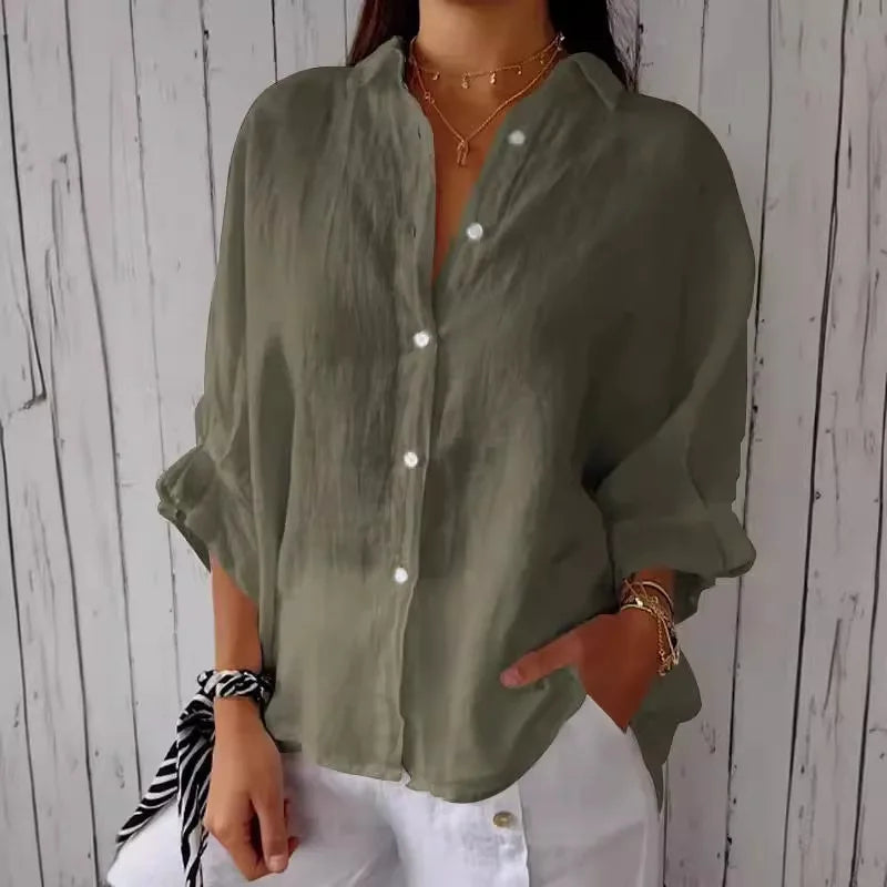 Summer Cotton Linen T-Shirt for Women – Casual Loose Fit Streetwear Top