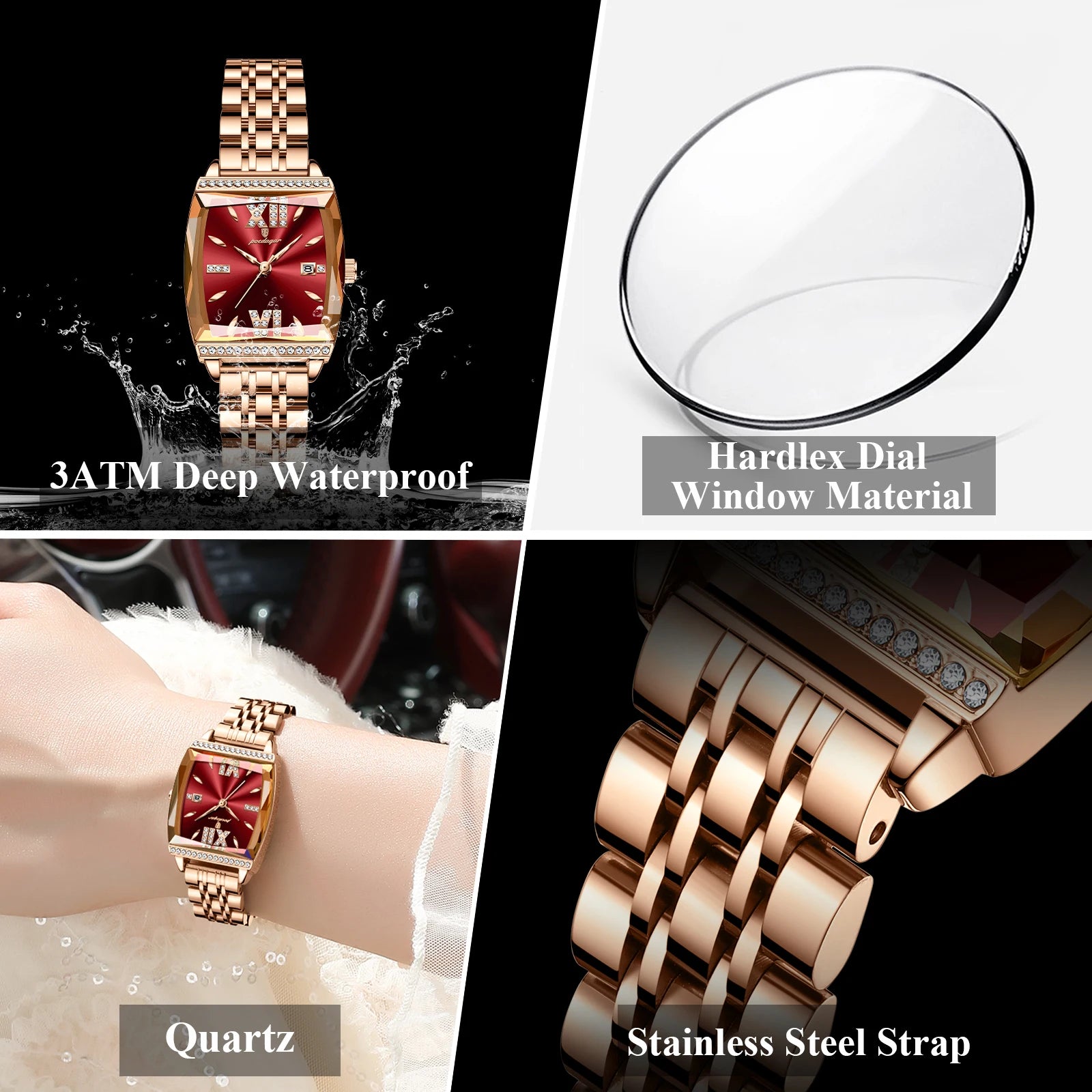 POEDAGAR Diamond Luxury Watch