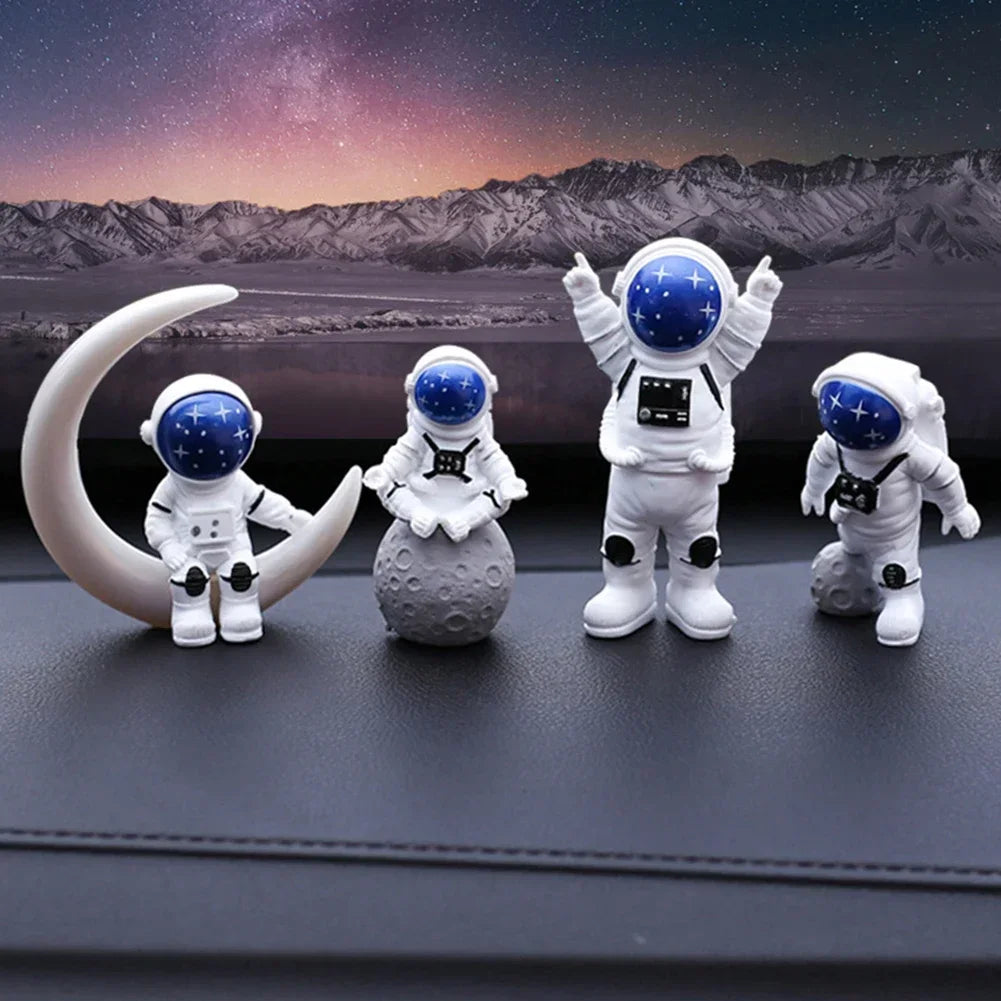Piece Astronaut Figurine Set – Resin Spaceman Sculptures for Kids, Home & Office Decor
