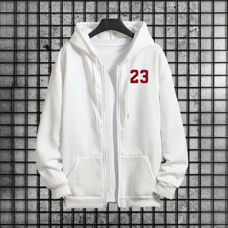 Men’s Number 23 Print Hoodie and Sweatpants Tracksuit Set