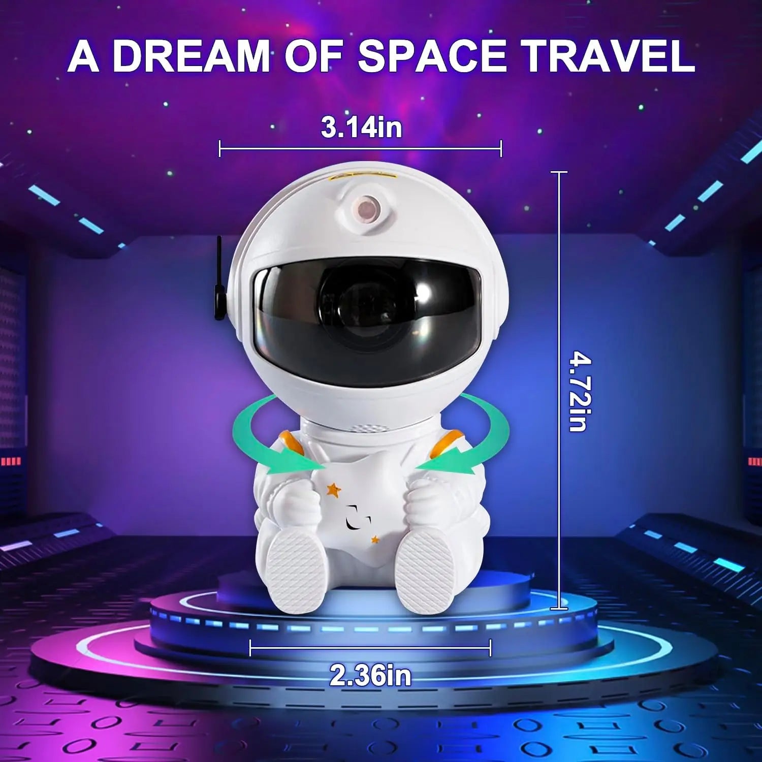 Galaxy Star Projector Night Light – Astronaut LED Lamp